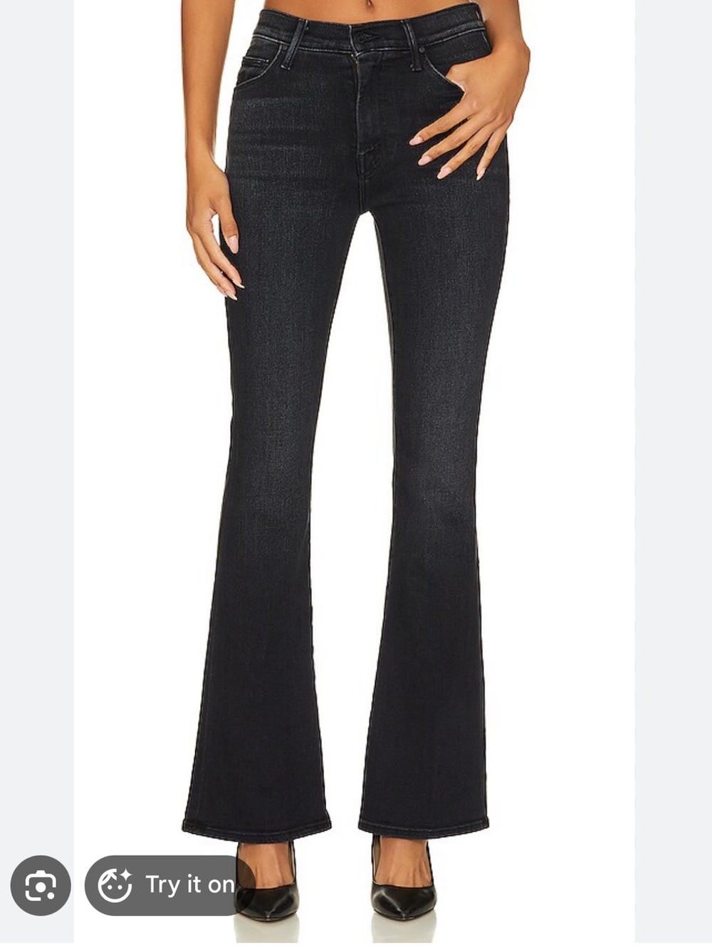 EUC MOTHER Denim The Weekender Deep End Flare Jeans STRETCHY plus size 18 34